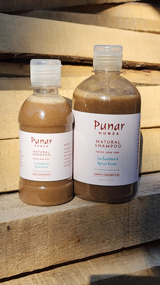 Punar Hunza Homemade Natural Shampoo - for Hair Fall, Growth & Shine